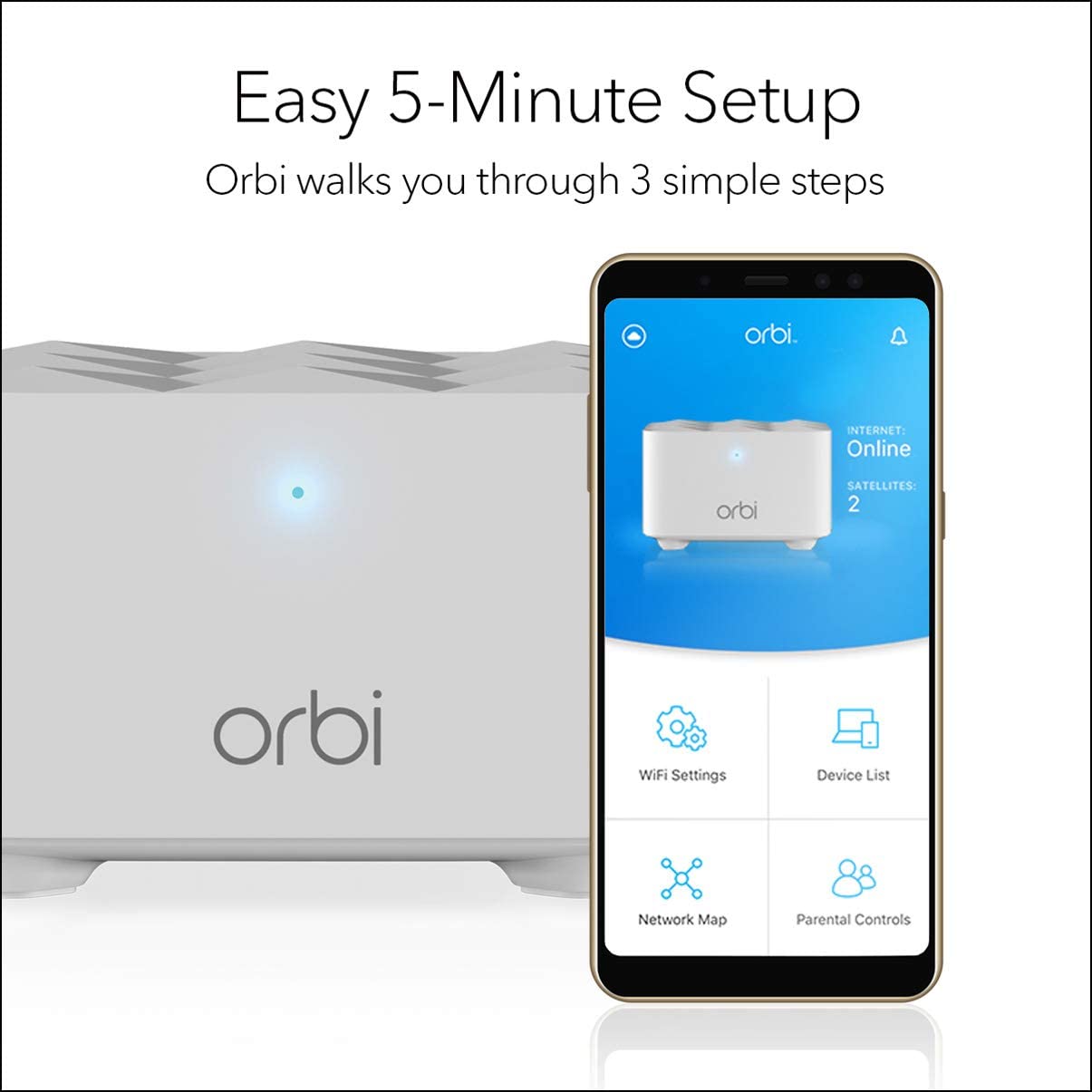 Orbi Dual-band AC1200 Mesh WiFi System (RBK13-100PES)