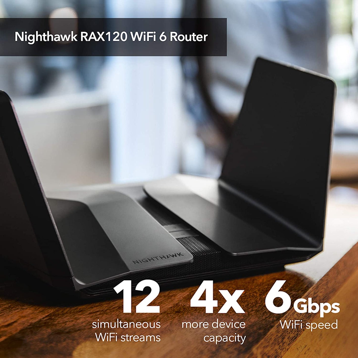 Nighthawk RAX120 Wifi 6 Router 12-Stream 11AX AX6000 (RAX120-100EUS)