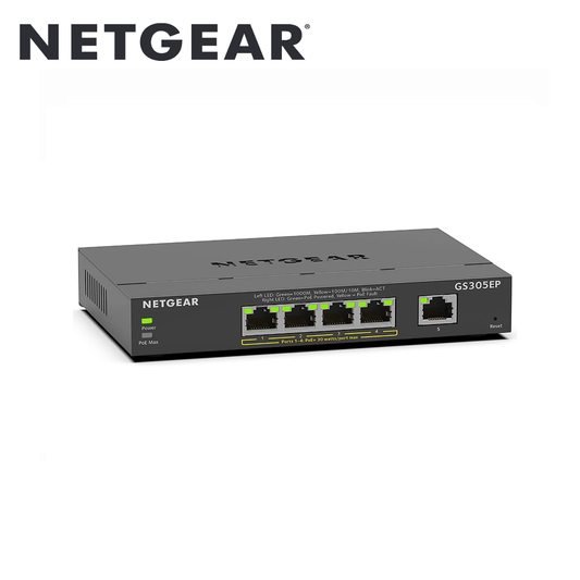 5-Port Gigabit Ethernet Plus PoE Switch (63W)(GS305EP-100NAS)