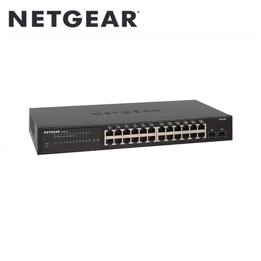 26-Port Gigabit Ethernet Smart Switch (GS324T) - 24 x 1G, Managed with 2 x 1G SFP(GS324T-100EUS)