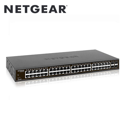 48-Port Gigabit Ethernet Smart Switch with 4 Dedicated SFP Ports(GS348T-100AJS)