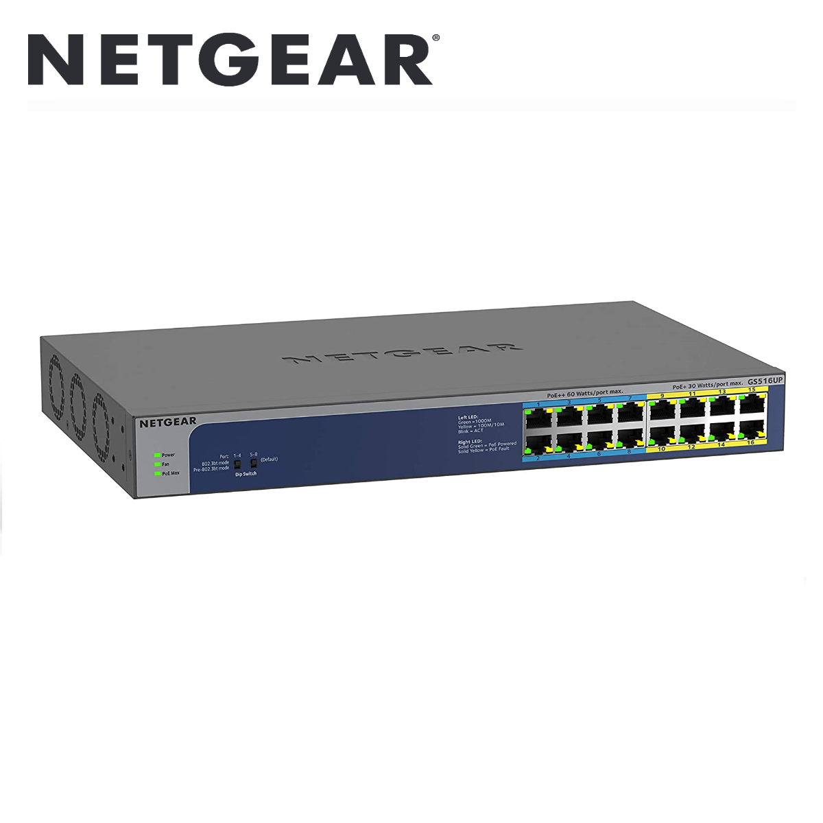 Unmanaged Gigabit Ethernet PoE Switches(GS516UP-100EUS)