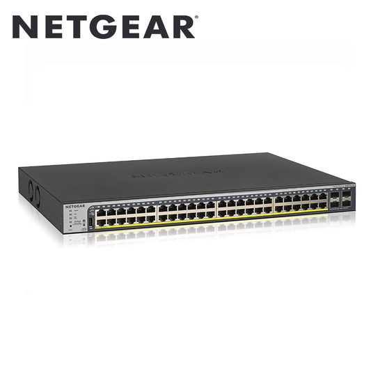 52-Port Gigabit Ethernet Smart Switch with 4 SFP Ports (40 PoE, 8 PoE+) (384W)(GS752TP-200EUS)