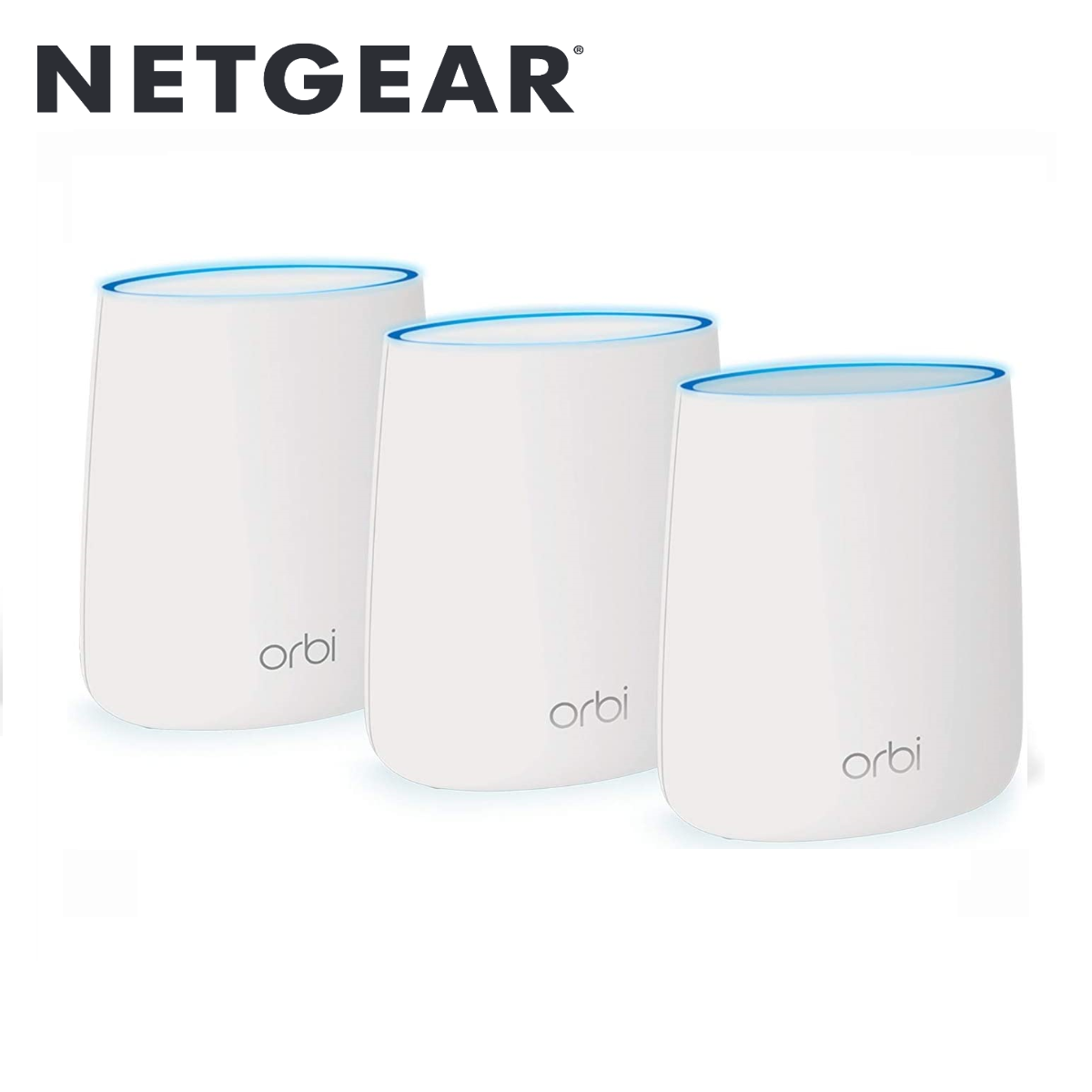 Orbi Tri-band Mesh WiFi System, 2.2Gbps, Router + 2 Satellites(RBK23-100PES)