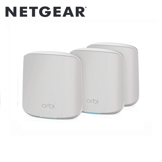 Orbi Dual-Band WiFi 6 Mesh System, 1.8Gbps, Router + 2 Satellites(RBK353-100EUS)